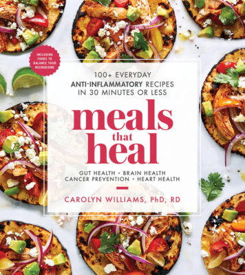 Meals That Heal cookbook, written by Carolyn Williams