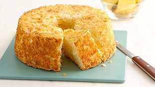 Golden, fluffy pineapple angel food cake is one of our favorite 8 recipes for uncomplicated cooking