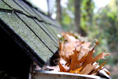 Clogged gutters can cause problems