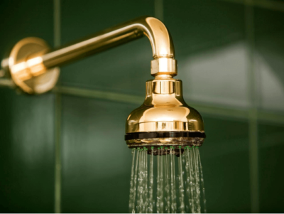 Low flow shower head conserving water helps promote an eco-friendly life