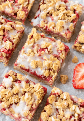 Healthy Strawberry Oatmeal Bars are a yummy fruit treat