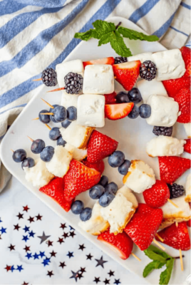 4th of July fruit kabobs