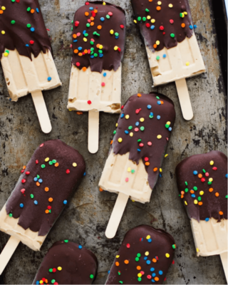 Peanut butter and banana popsicles