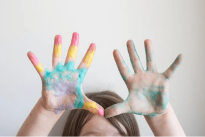 Creativity with finger paints