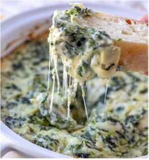 Spinach dip and other appetizers at Gourmade Kitchen
