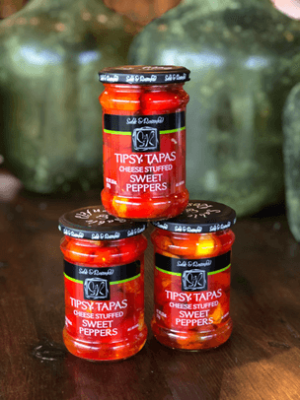 Stuffed sweet peppers in a jar