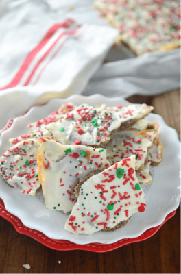 Gingersnap toffee iced with white chocolate