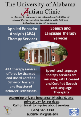 University of Alabama Autism Clinic provides therapy services for children